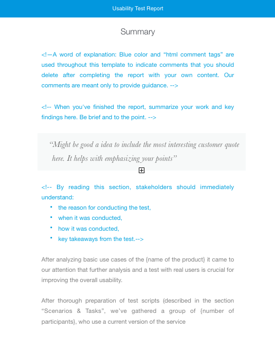 Test Script Template